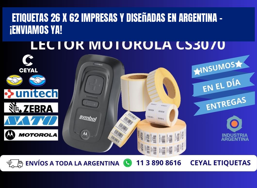 Etiquetas 26 x 62 Impresas y Diseñadas en Argentina – ¡Enviamos Ya!