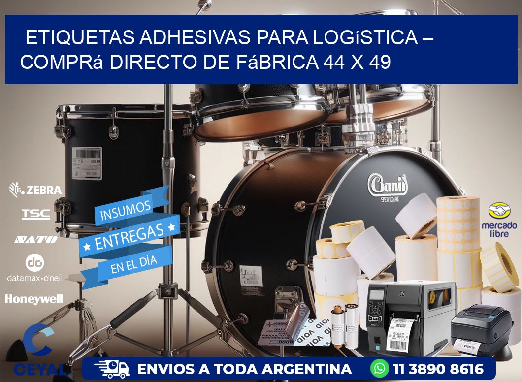 Etiquetas Adhesivas para Logística – Comprá Directo de Fábrica 44 x 49