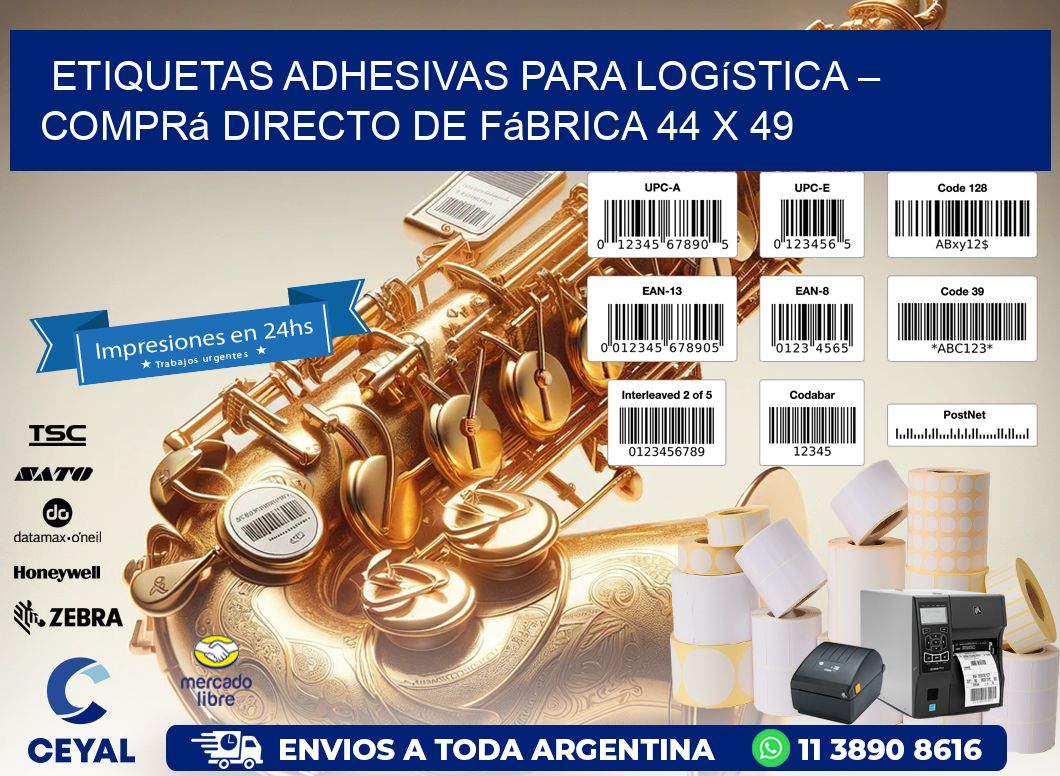 Etiquetas Adhesivas para Logística – Comprá Directo de Fábrica 44 x 49