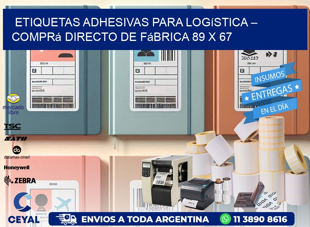 Etiquetas Adhesivas para Logística – Comprá Directo de Fábrica 89 x 67