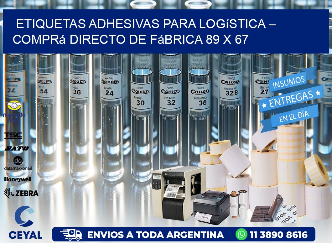 Etiquetas Adhesivas para Logística – Comprá Directo de Fábrica 89 x 67