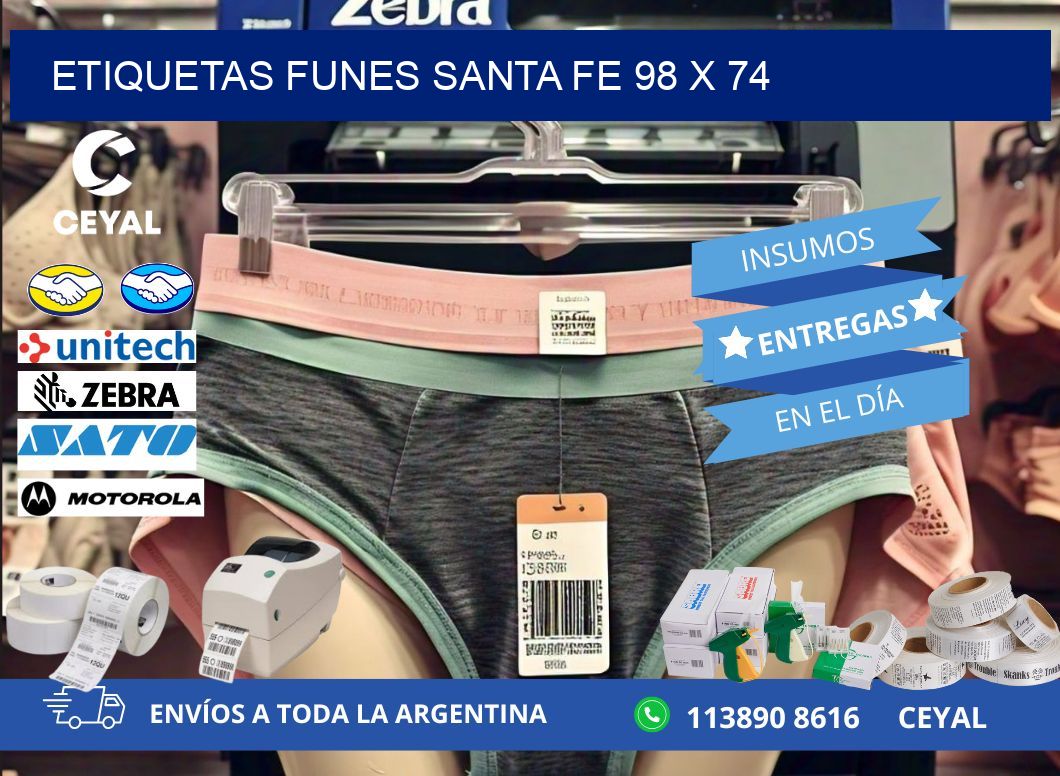 Etiquetas Funes Santa Fe 98 x 74