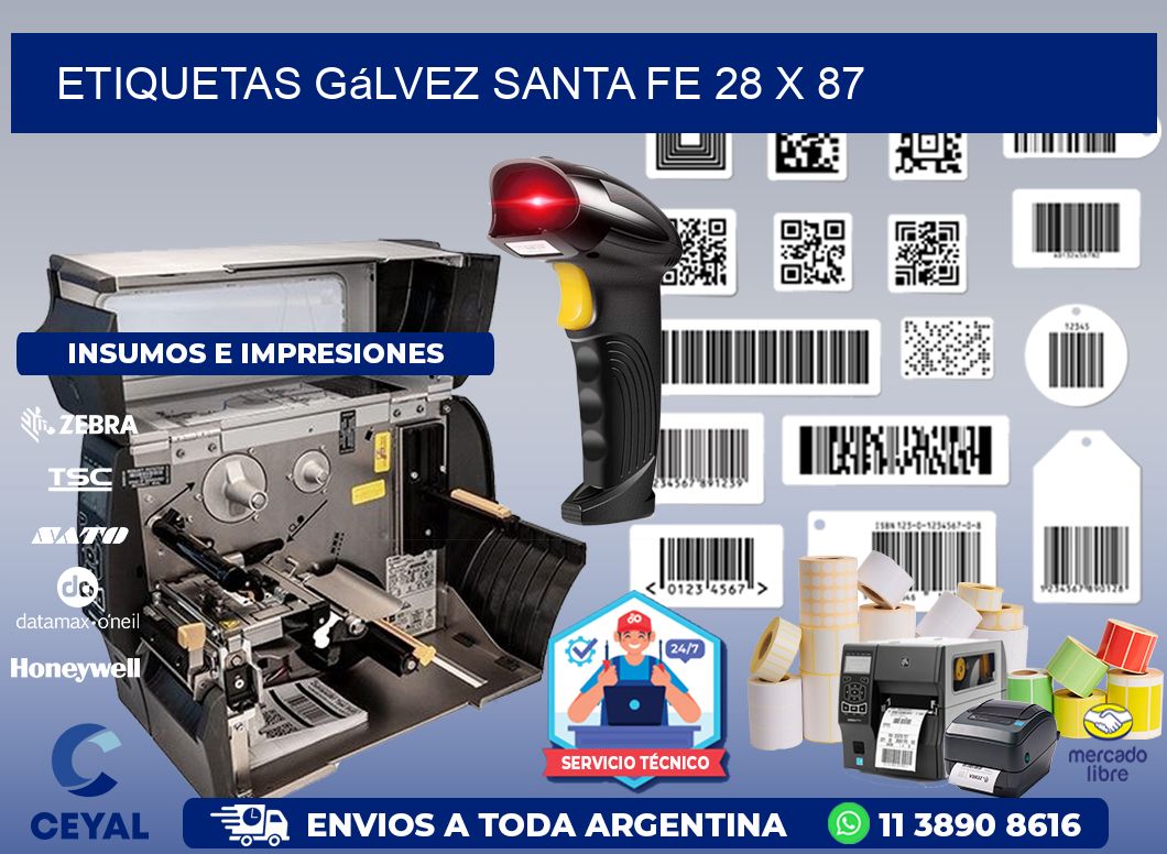 Etiquetas Gálvez Santa Fe 28 x 87