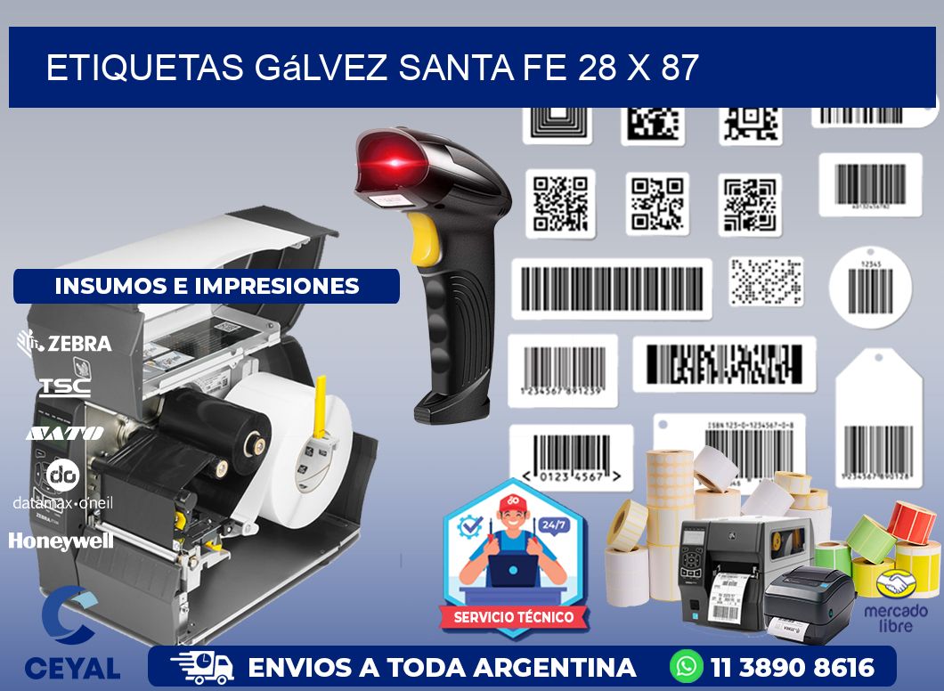 Etiquetas Gálvez Santa Fe 28 x 87