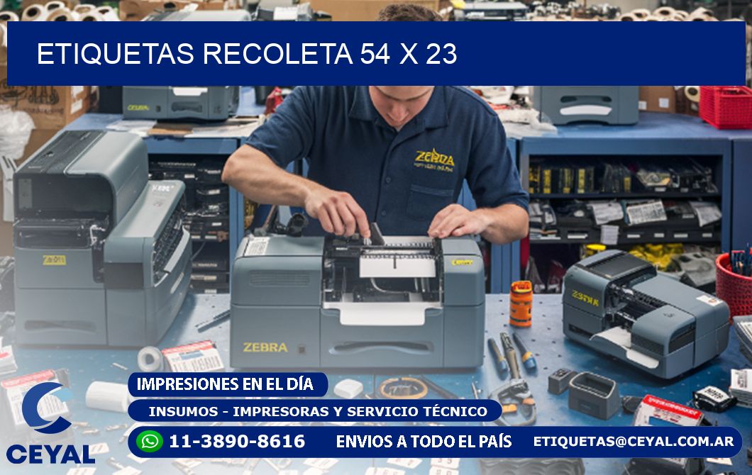 Etiquetas Recoleta 54 x 23