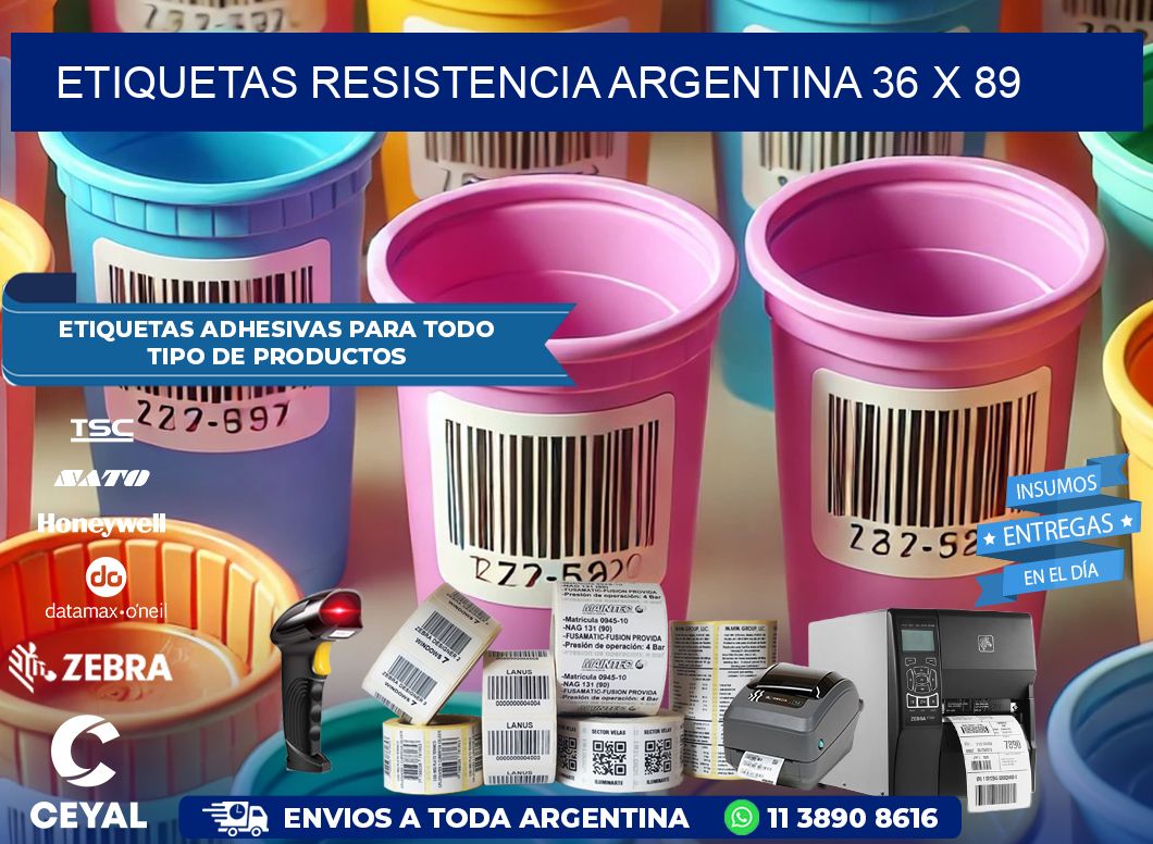 Etiquetas Resistencia Argentina 36 x 89