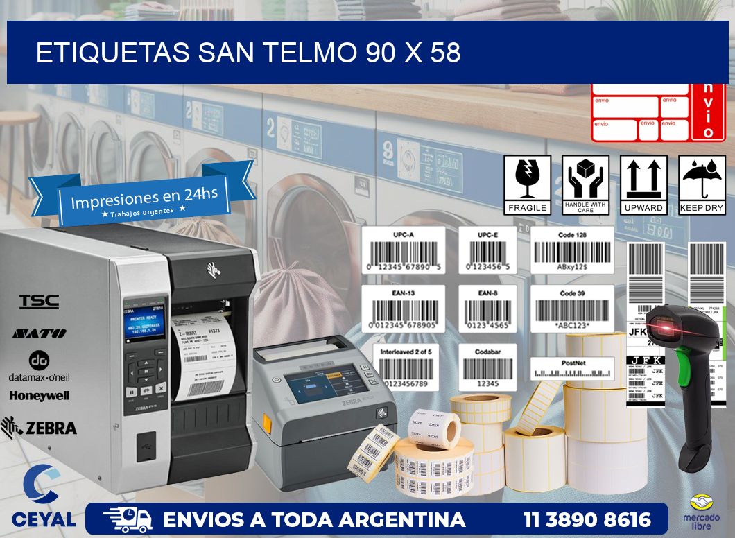 Etiquetas San Telmo 90 x 58