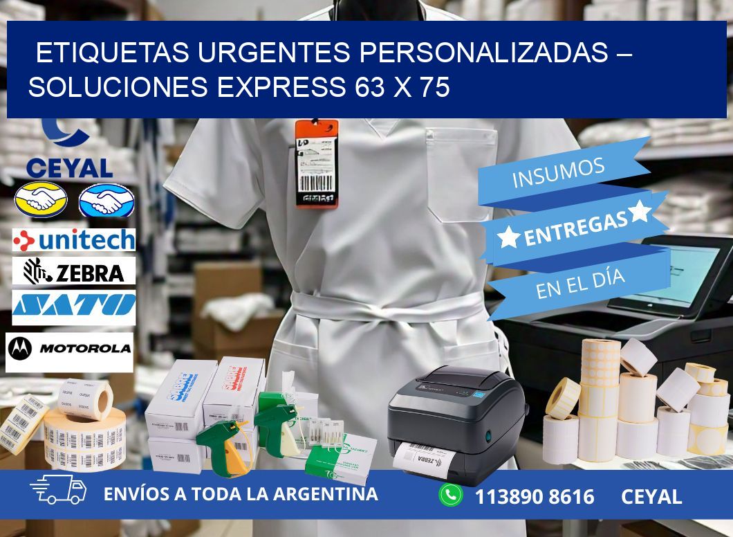 Etiquetas Urgentes Personalizadas – Soluciones Express 63 x 75