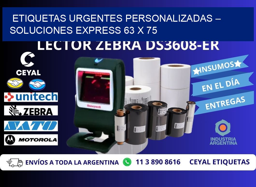 Etiquetas Urgentes Personalizadas – Soluciones Express 63 x 75