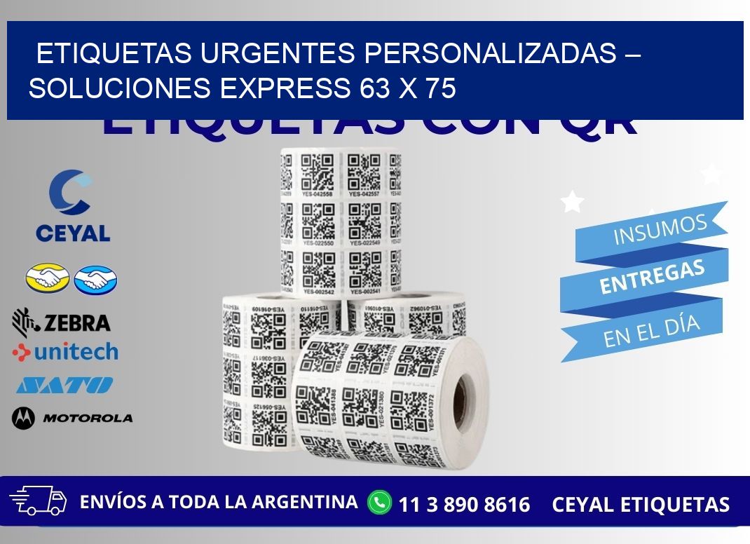 Etiquetas Urgentes Personalizadas – Soluciones Express 63 x 75