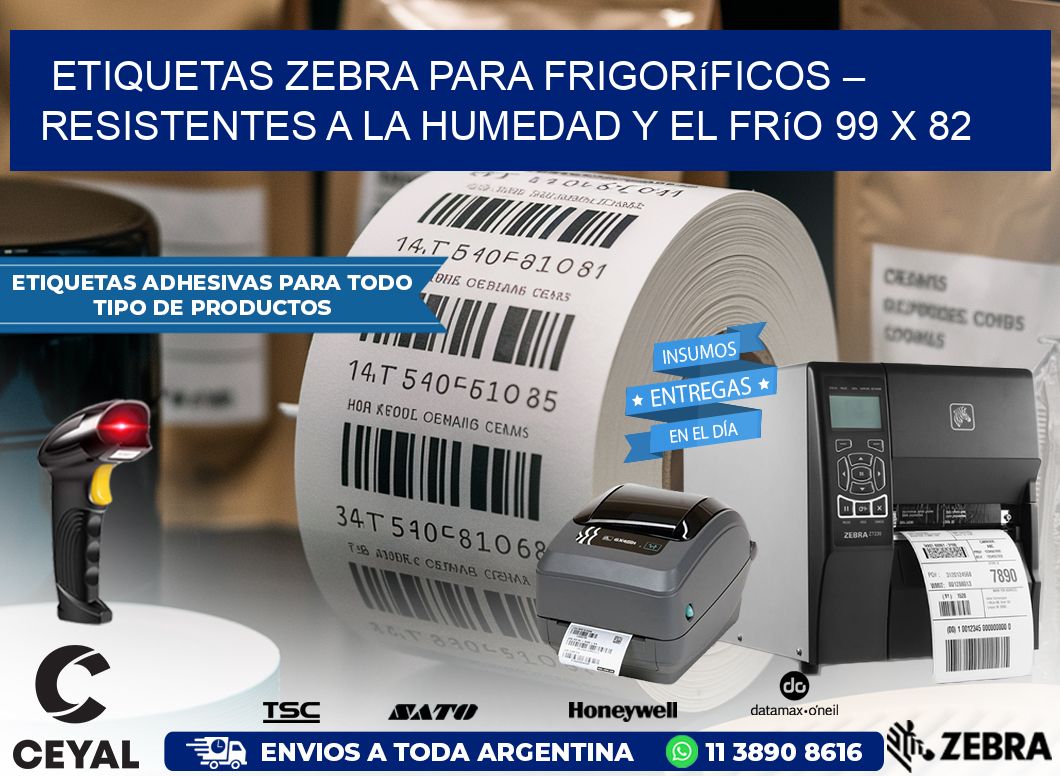 Etiquetas Zebra para Frigoríficos – Resistentes a la Humedad y el Frío 99 x 82