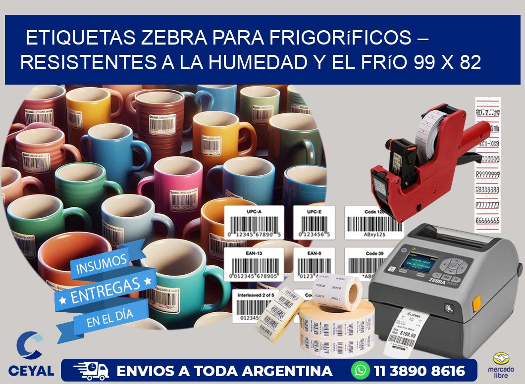 Etiquetas Zebra para Frigoríficos – Resistentes a la Humedad y el Frío 99 x 82