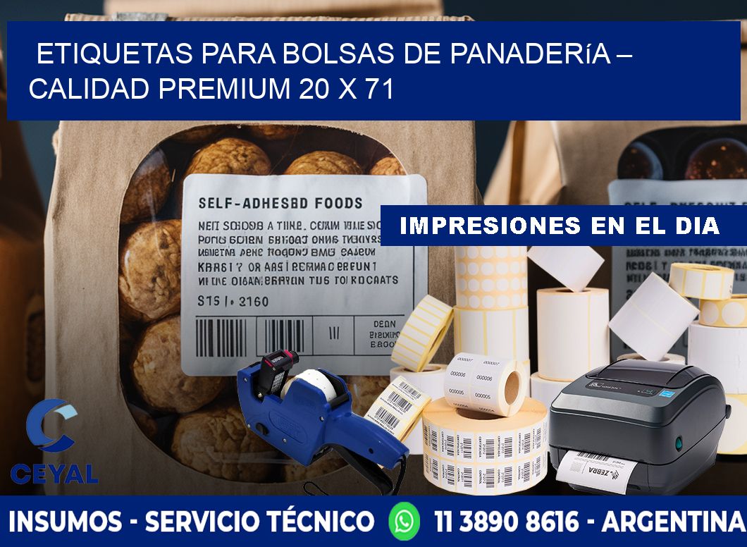 Etiquetas para bolsas de panadería – Calidad premium 20 x 71