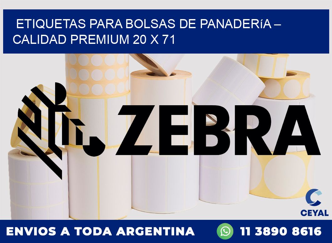 Etiquetas para bolsas de panadería – Calidad premium 20 x 71