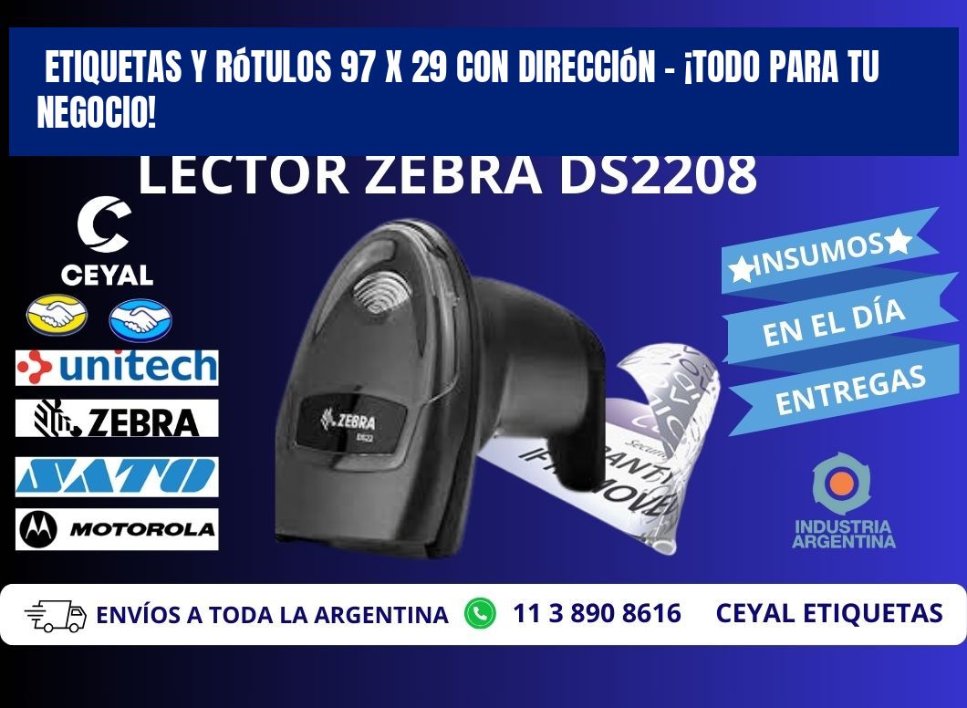 Etiquetas y Rótulos 97 x 29 con Dirección – ¡Todo para tu Negocio!