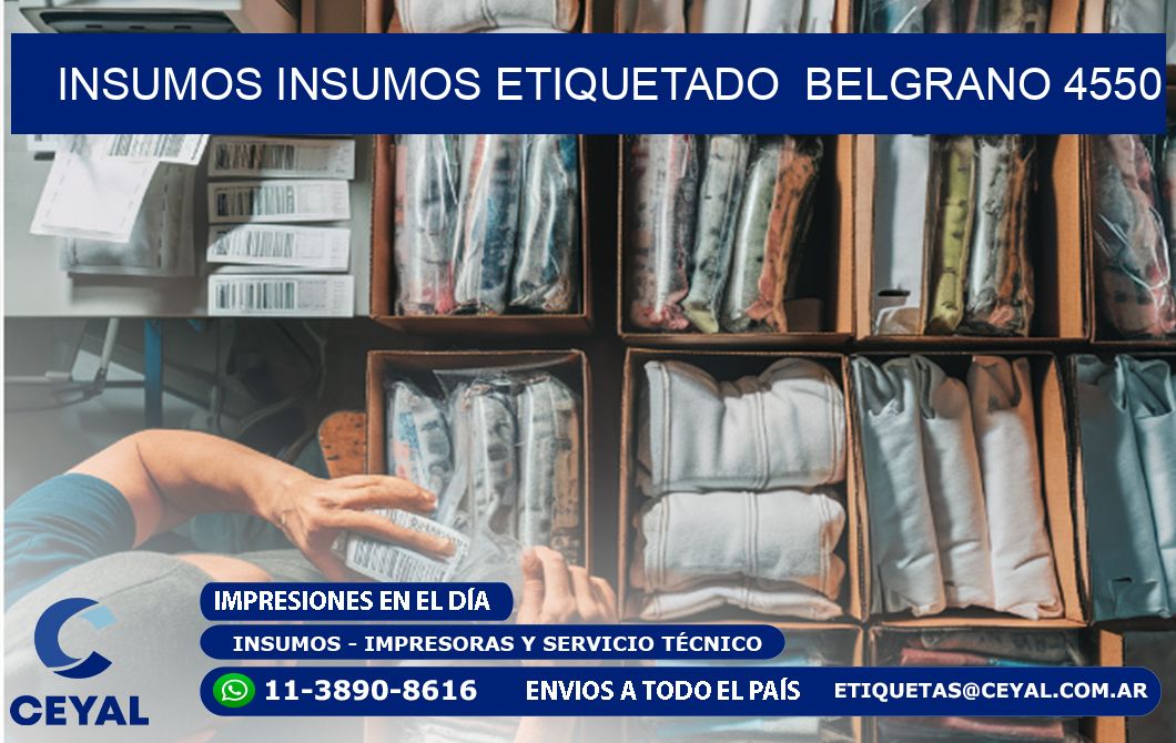 INSUMOS INSUMOS ETIQUETADO  Belgrano 4550