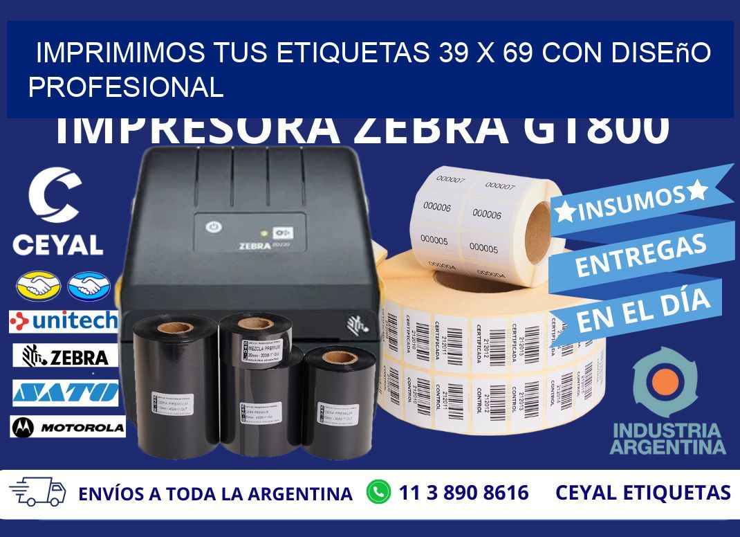 Imprimimos tus Etiquetas 39 x 69 con Diseño Profesional