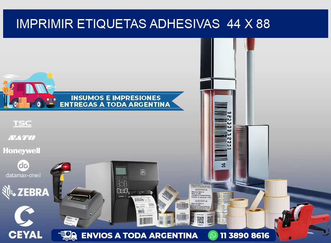 Imprimir Etiquetas adhesivas  44 x 88