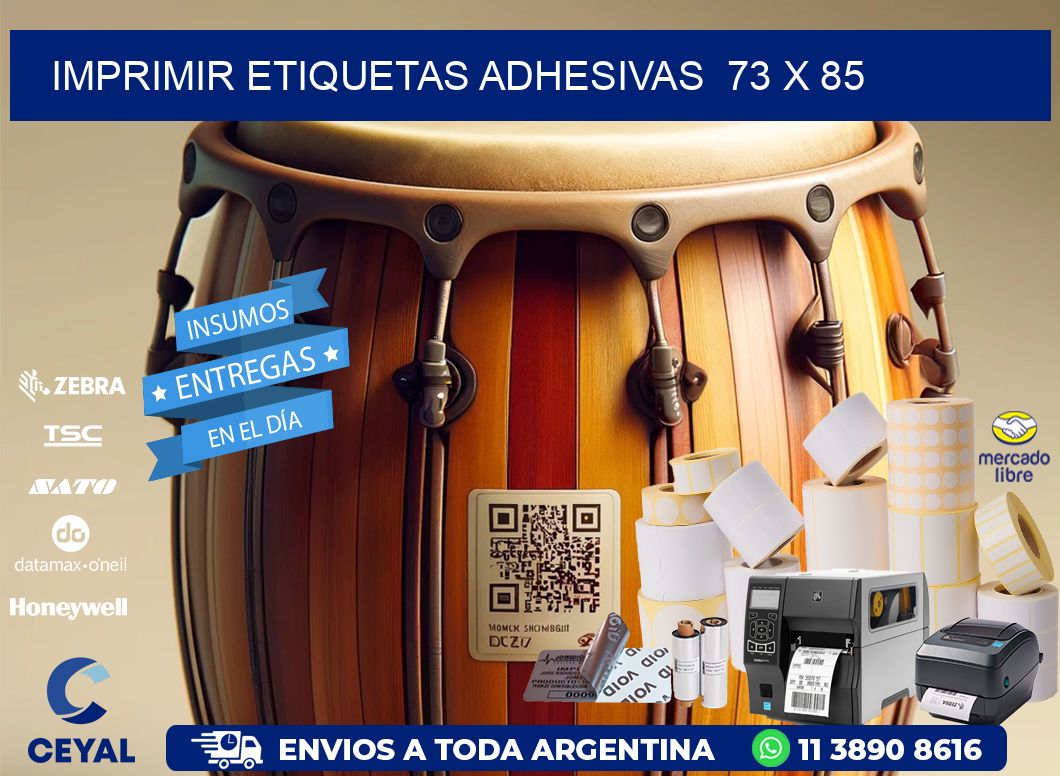 Imprimir Etiquetas adhesivas  73 x 85