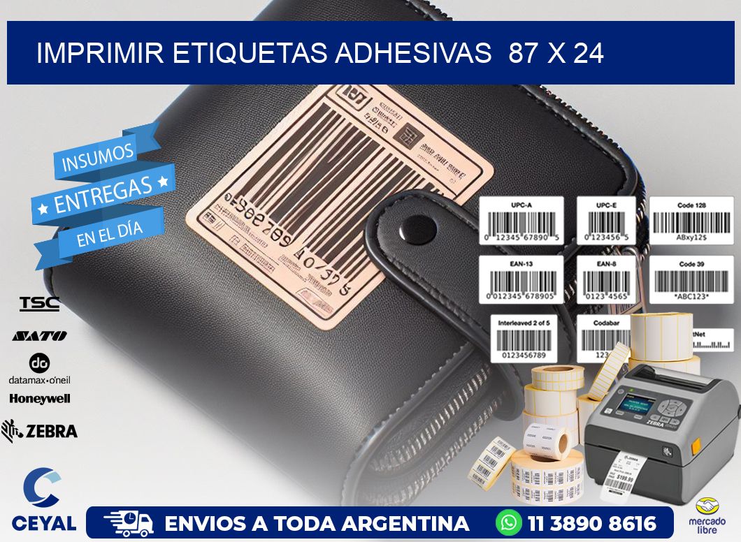 Imprimir Etiquetas adhesivas  87 x 24