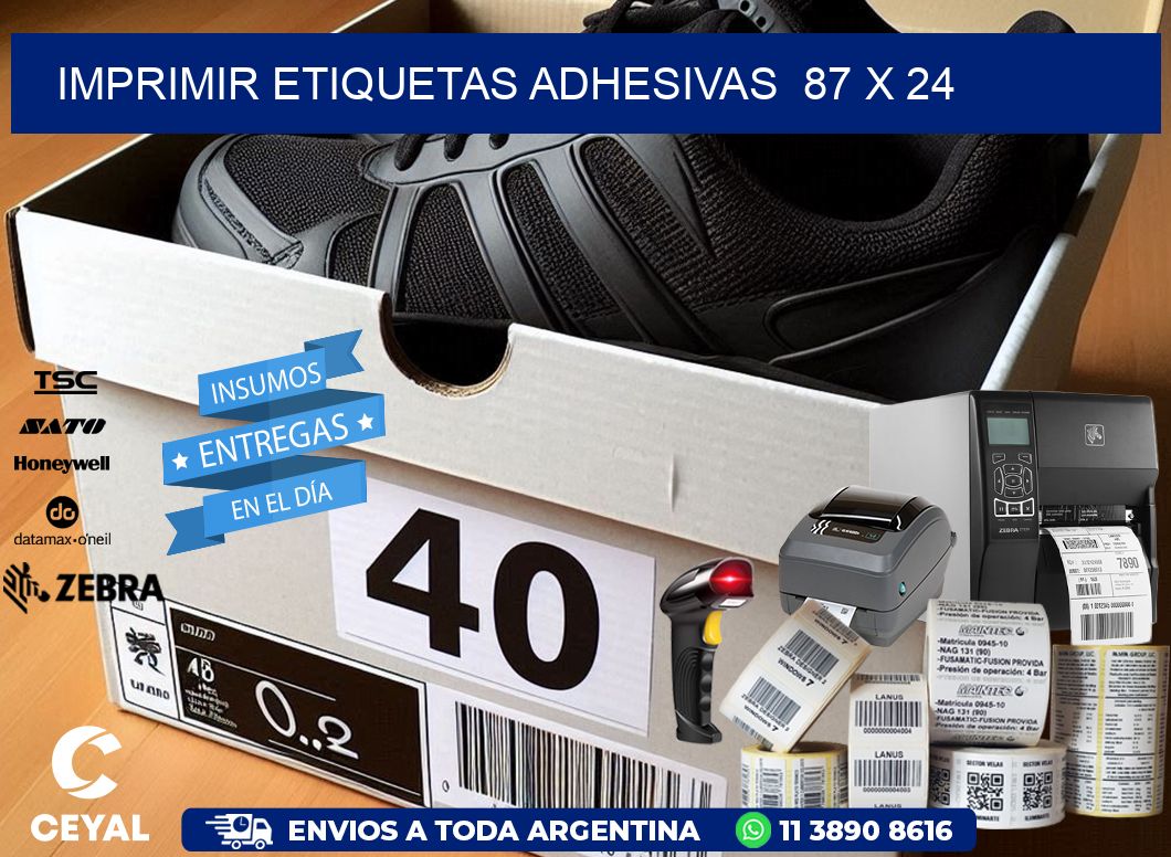 Imprimir Etiquetas adhesivas  87 x 24