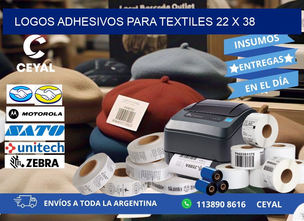 LOGOS ADHESIVOS PARA TEXTILES 22 x 38