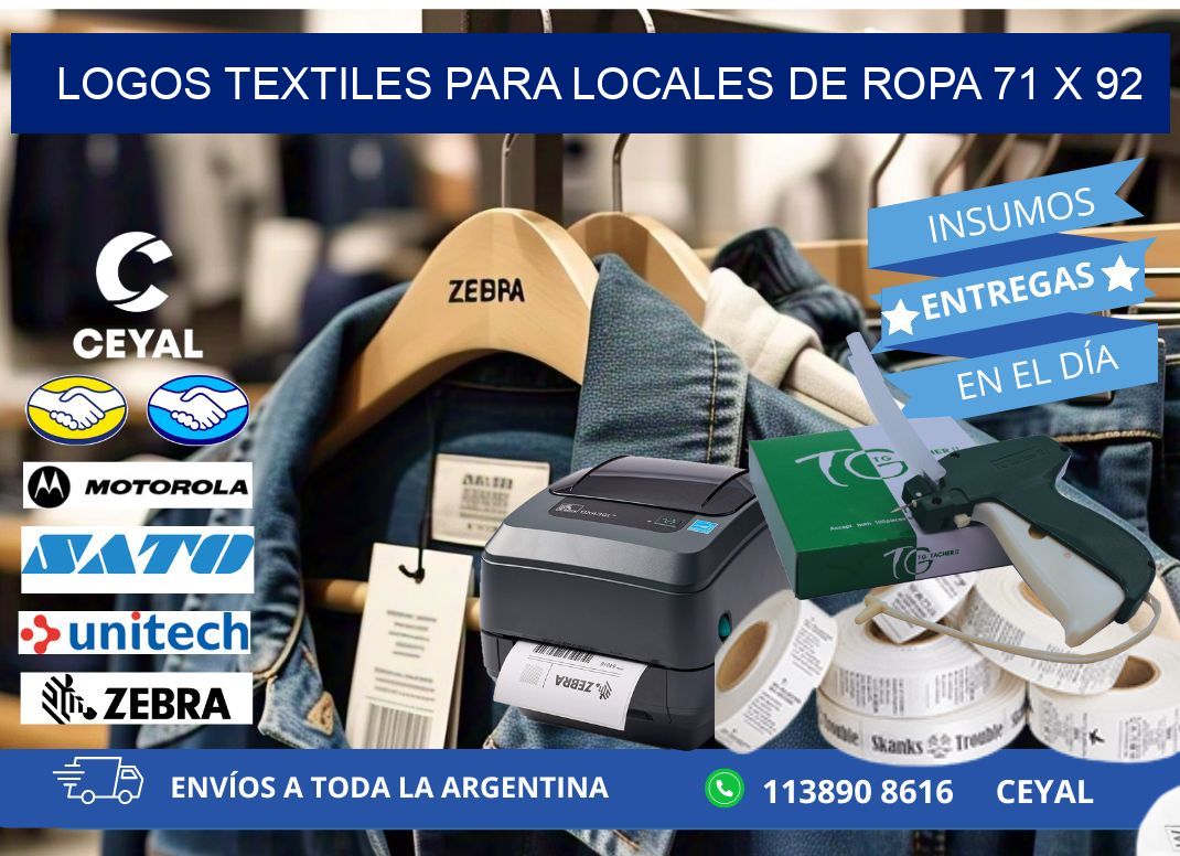 LOGOS TEXTILES PARA LOCALES DE ROPA 71 x 92