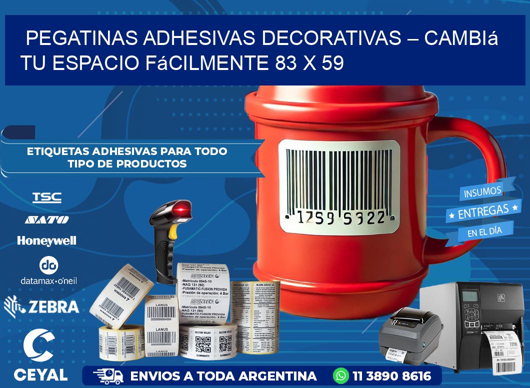 Pegatinas Adhesivas Decorativas – Cambiá Tu Espacio Fácilmente 83 x 59