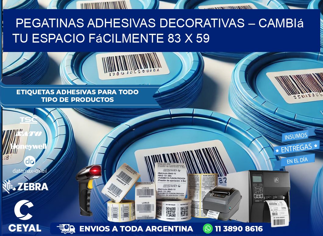 Pegatinas Adhesivas Decorativas – Cambiá Tu Espacio Fácilmente 83 x 59