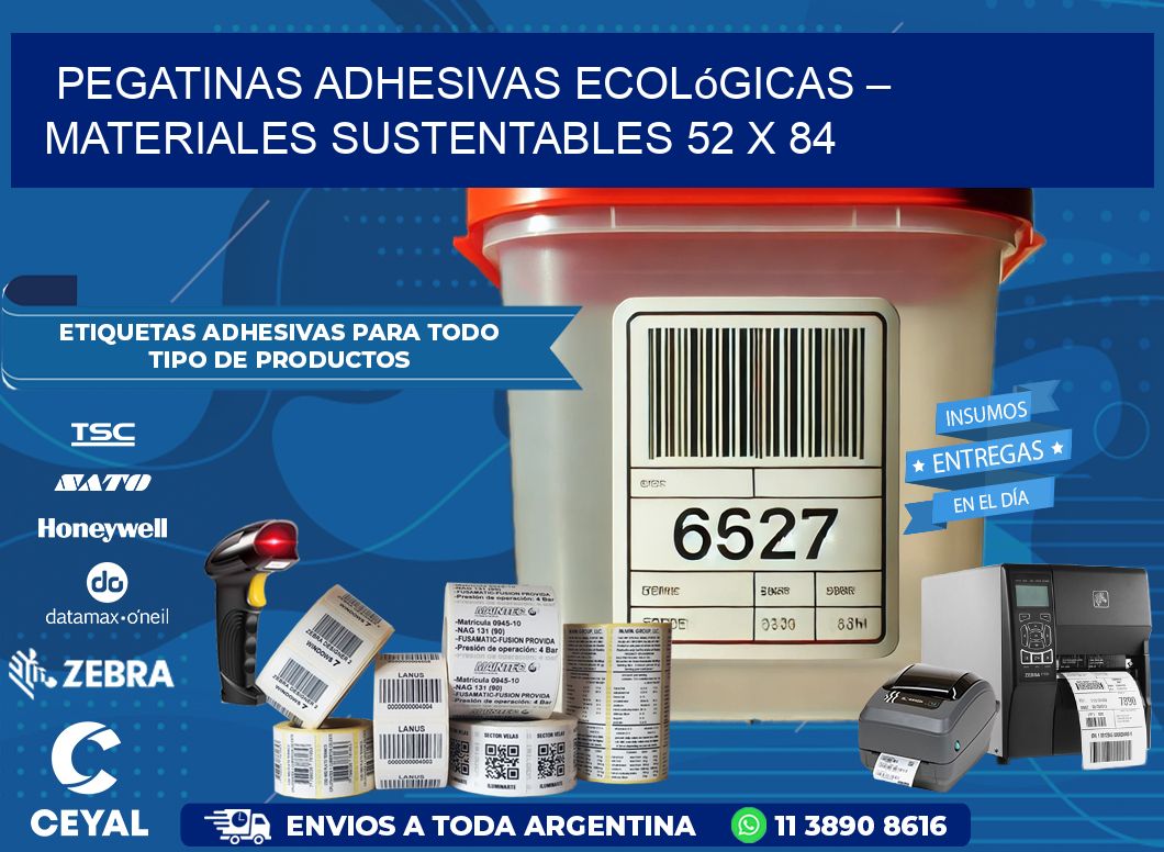 Pegatinas Adhesivas Ecológicas – Materiales Sustentables 52 x 84