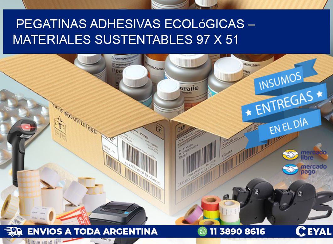 Pegatinas Adhesivas Ecológicas – Materiales Sustentables 97 x 51