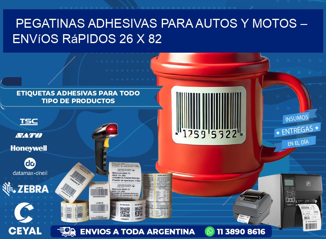 Pegatinas Adhesivas para Autos y Motos – Envíos Rápidos 26 x 82