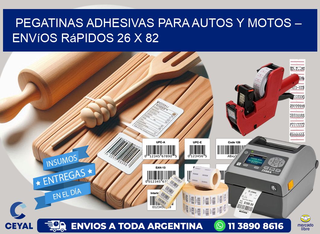 Pegatinas Adhesivas para Autos y Motos – Envíos Rápidos 26 x 82