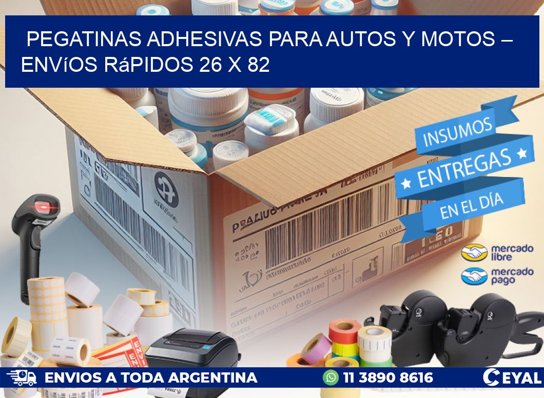 Pegatinas Adhesivas para Autos y Motos – Envíos Rápidos 26 x 82