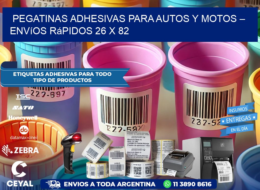 Pegatinas Adhesivas para Autos y Motos – Envíos Rápidos 26 x 82