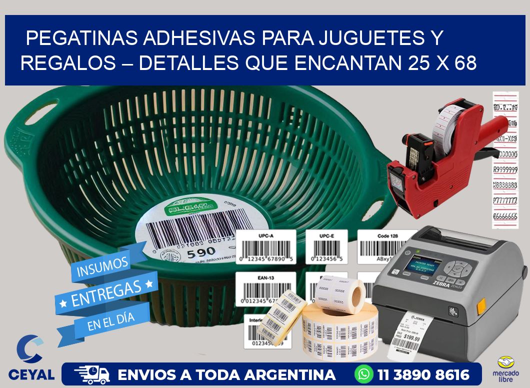 Pegatinas Adhesivas para Juguetes y Regalos – Detalles que Encantan 25 x 68