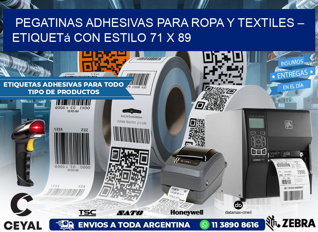 Pegatinas Adhesivas para Ropa y Textiles – Etiquetá con Estilo 71 x 89