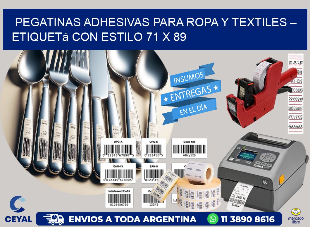 Pegatinas Adhesivas para Ropa y Textiles – Etiquetá con Estilo 71 x 89