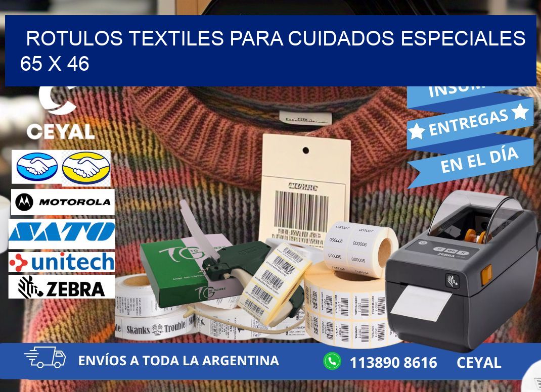 ROTULOS TEXTILES PARA CUIDADOS ESPECIALES 65 x 46