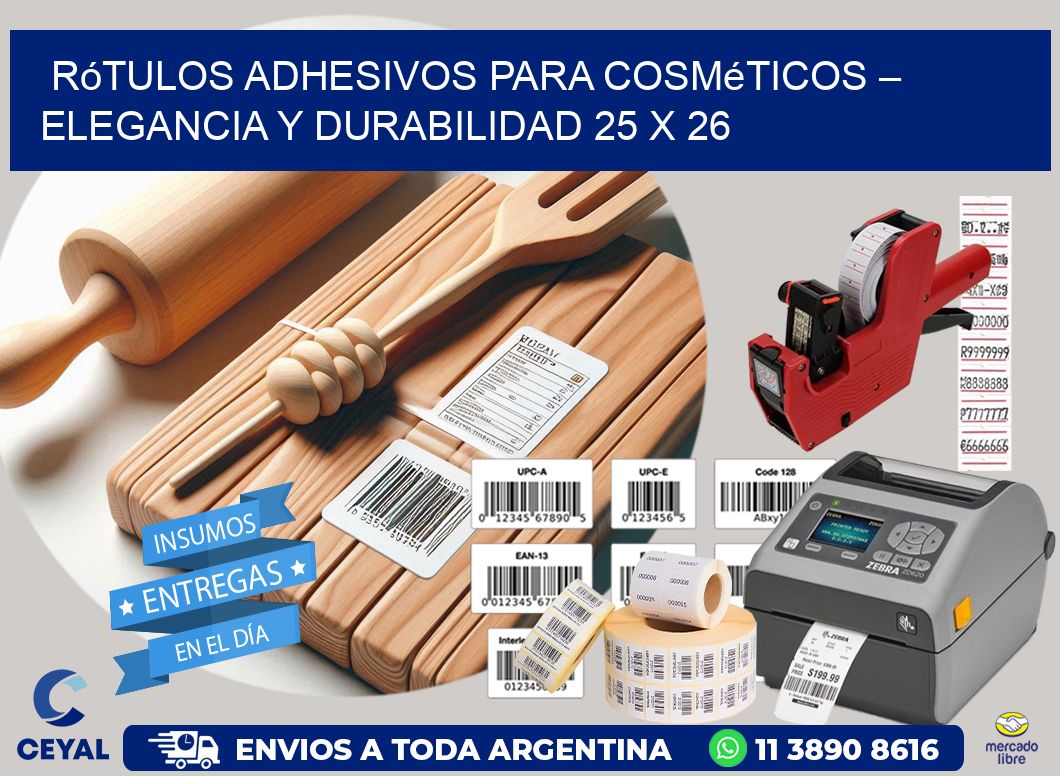 Rótulos Adhesivos para Cosméticos – Elegancia y Durabilidad 25 x 26