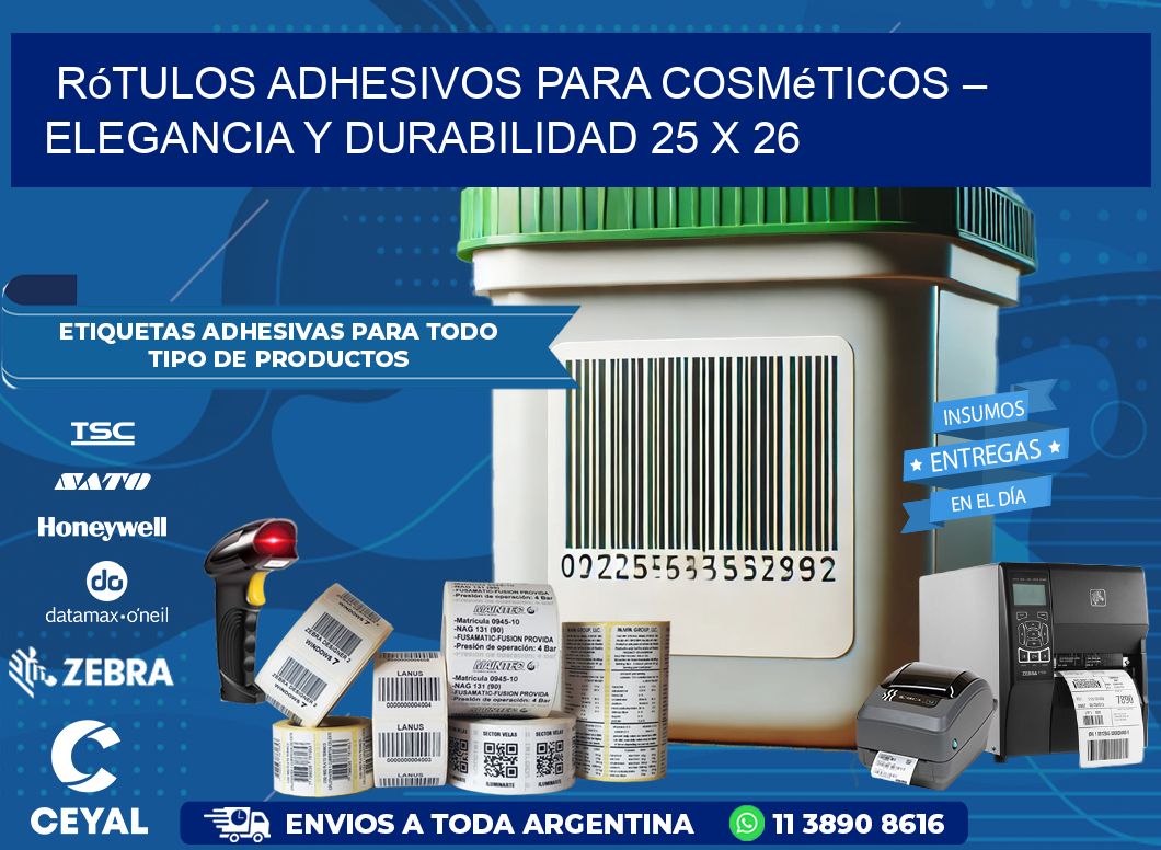 Rótulos Adhesivos para Cosméticos – Elegancia y Durabilidad 25 x 26