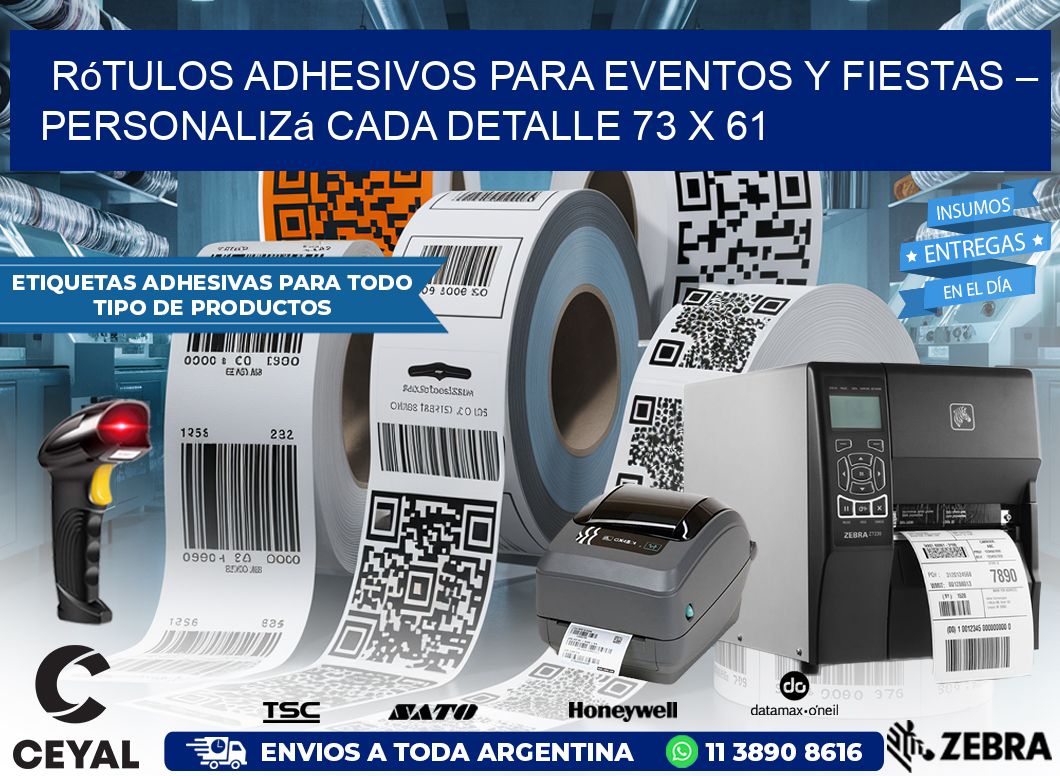 Rótulos Adhesivos para Eventos y Fiestas – Personalizá Cada Detalle 73 x 61