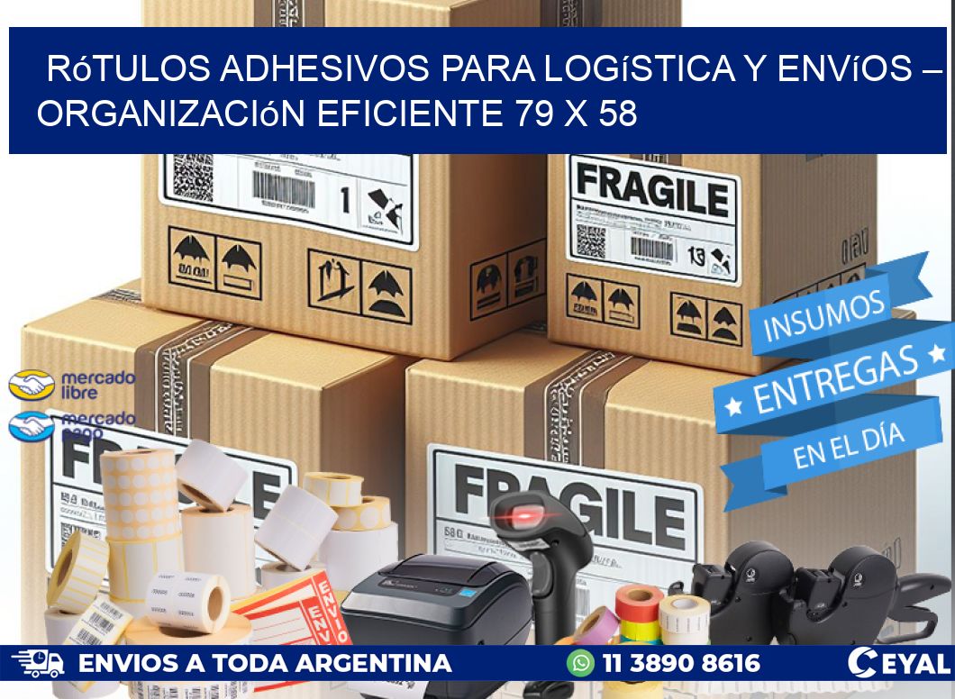 Rótulos Adhesivos para Logística y Envíos – Organización Eficiente 79 x 58