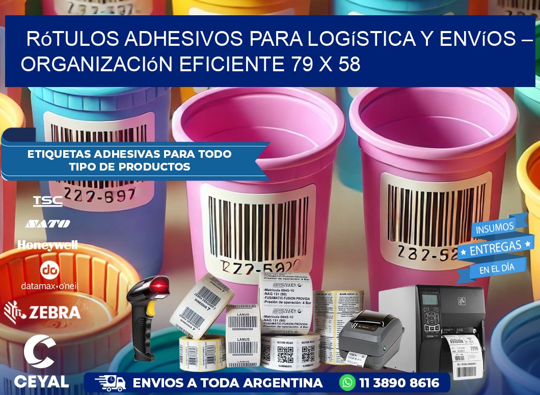 Rótulos Adhesivos para Logística y Envíos – Organización Eficiente 79 x 58