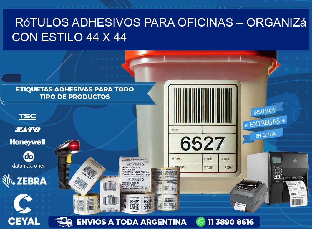 Rótulos Adhesivos para Oficinas – Organizá con Estilo 44 x 44