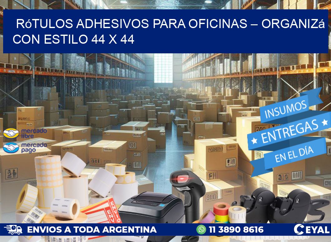 Rótulos Adhesivos para Oficinas – Organizá con Estilo 44 x 44