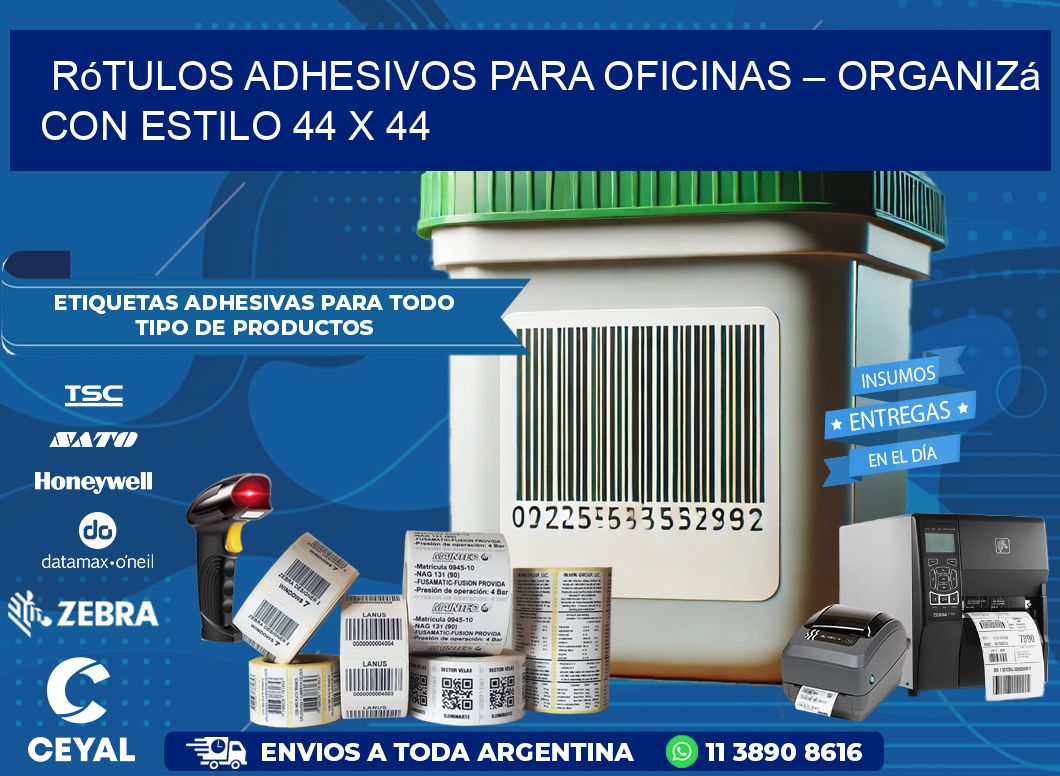 Rótulos Adhesivos para Oficinas – Organizá con Estilo 44 x 44