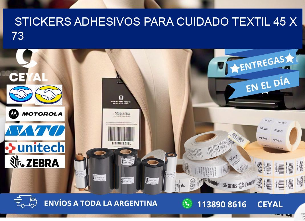 STICKERS ADHESIVOS PARA CUIDADO TEXTIL 45 x 73