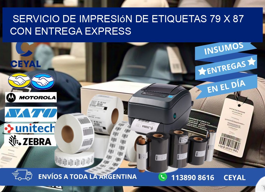 Servicio de Impresión de Etiquetas 79 x 87 con Entrega Express