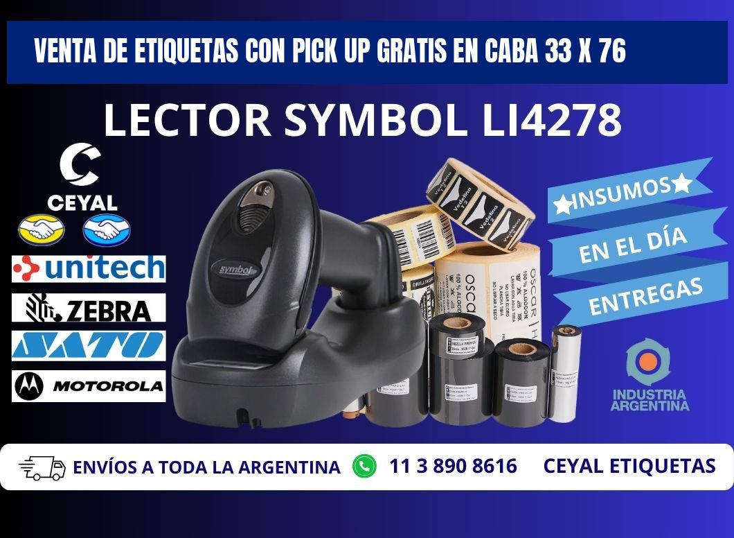 VENTA DE ETIQUETAS CON PICK UP GRATIS EN CABA 33 x 76